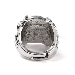 Anillos de banda ancha de vidrio de ojo de dragón para hombres&nbsp;RJEW-E017-01AS-04