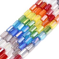 Гальванизированные прозрачные градиентные цветные стеклянные бусины&nbsp;GLAA-F131-02