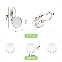 50 Stück Ohrringbeschläge aus Edelstahl 304&nbsp;DIY-UN0055-97