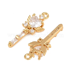 Pendentifs avec zircon cubiques à micro-pavés en laiton&nbsp;CU-CBA7392-08G-01