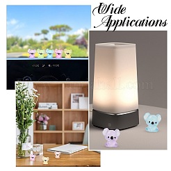 30 шт. 6-х цветные светящиеся смоляные украшения в виде коалы&nbsp;DJEW-CJ0001-18