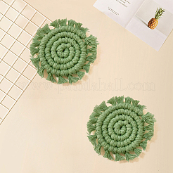 Подставка под стакан из хлопка ручной работы в стиле «богемия»&nbsp;AJEW-WH20020-294E