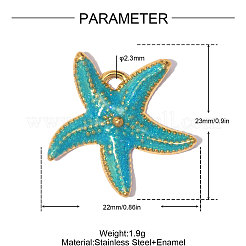 Acier inoxydable 304 avec pendentifs en émail&nbsp;SA-OY003-29G-01