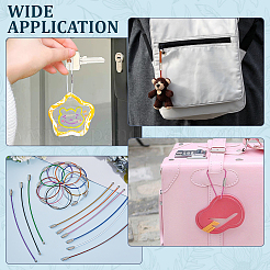 120 шт. 10 цвета углеродистая сталь с ПВХ-проводом&nbsp;AJEW-ME0001-39