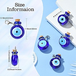 Ручная работа сглаз лэмпворк подвеска для флакона духов украшения HJEW-CJ00011