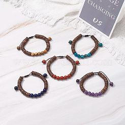 Регулируемые плетеные браслеты из бисера BJEW-JB07017