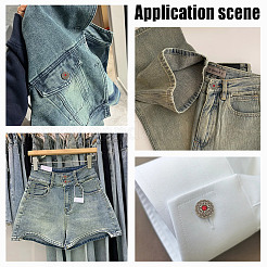 15 шт. 1-отверстийные пуговицы из сплава и пластика BUTT-HY0001-11C