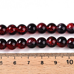 Прозрачный хрустят нити стеклянной бусины X-GLAA-T025-8mm-02G