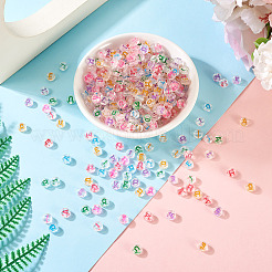 500 шт. 5 вида прозрачных акриловых бусин&nbsp;MACR-TA0002-23