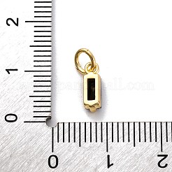 Charms in ottone zirconi a pavé di ottone&nbsp;KK-F894-13G-02