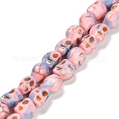 Синтетических нитей бирюзовые бусы&nbsp;TURQ-F019-02A