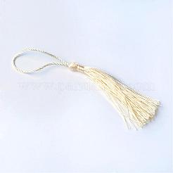 ポリエステルタッセルパーツ  ペンダントの飾り  レモンシフォン  130x6mm  タッセル：70~90mm&nbsp;OCOR-Q023-29
