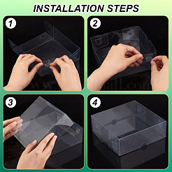 Confezione regalo in plastica trasparente in pvc&nbsp;CON-WH0085-69B