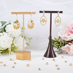 10 пара латунных сережек-гвоздиков&nbsp;KK-BBC0011-31