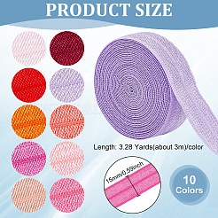 30м 10-х цветный плоский полиэстеровый эластичный шнур&nbsp;OCOR-BC0006-33B