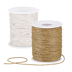 2 rouleaux de cordons en coton ciré 2 couleurs&nbsp;YC-PH0001-52E