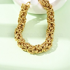 Bracciali con catene bizantine in acciaio inossidabile 304 per donna&nbsp;BJEW-F536-13G