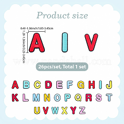 26 Stück Buchstaben-A-Z-Flicken aus Polyesterstoff&nbsp;PATC-WH20006-010