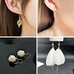 20 шт. 2 стиля 925 плоские серебряные швензы STER-TA0001-38