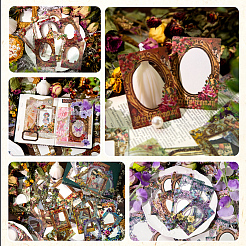 5 Set Scrapbook-Papier-Set mit Blumenrahmen&nbsp;SCRA-CP0001-02