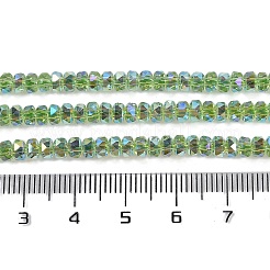 Стеклянные бусины с гальваническим покрытием  GLAA-Q105-03J