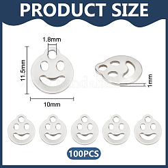 100 шт. подвески из нержавеющей стали 201 FIND-UN0016-17