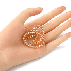 Прозрачные гальванические стеклянные бусины&nbsp;EGLA-YW0001-50C