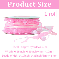 Лента из полиэфирных и пластиковых бусин&nbsp;OCOR-WH20012-61A