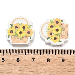 Perles en bois de peuplier imprimées&nbsp;WOOD-Z008-01E