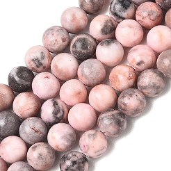 Chapelets de perles de jaspe zèbre rose naturel&nbsp;G-I199-26-8mm