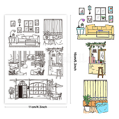 ПВХ пластиковые прозрачные штампы DIY-WH0448-0105