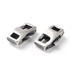 タイスターリングシルバーカニカン925個  スタンプ925個付き  長方形  アンティークシルバー  8.5x5x3mm  穴：2x1.5mm&nbsp;STER-D003-04B-P