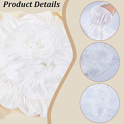 Polyester-Satin-Chiffon-Wellenspitze&nbsp;OCOR-WH0082-147B
