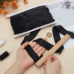 10 ярд полиэстеровой плиссированной атласной ленты со складками OCOR-FG0002-47B