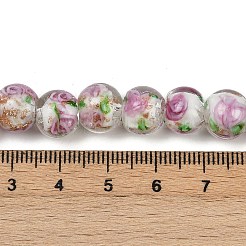 Нити бусин лампворк из песочного золота ручной работы&nbsp;LAMP-B028-03J-10mm