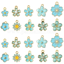 40шт 10 стиля подвески из сплава с эмалью&nbsp;ENAM-FS0002-32