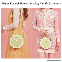 6 Stück Kunststoff-Emaille-Blumen-Glieder-Geldbörsen-Strap-Verlängerung&nbsp;FIND-PH0007-07