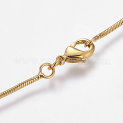 Collares de cadena de latón chapados en estantes ecológicos&nbsp;LS-MAK-G002-05G-A-FF