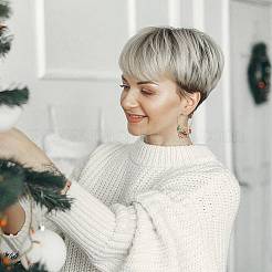 3 пара 3 стильных рождественских висячих серег-гвоздиков со снеговиком EJEW-TA00221