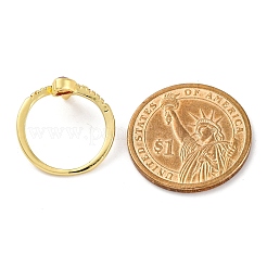 Кольца-манжеты для пальцев из латуни с микропаве из кубического циркония для женщин RJEW-M028-12G