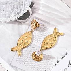 Boucles d'oreilles pendantes en acier inoxydable 304&nbsp;SA-CBAFEB5-03G