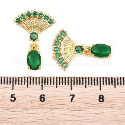 Ottone micro spianare pendenti zirconi&nbsp;KK-K340-53G
