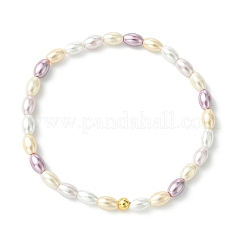 Elastische Armbänder aus galvanisierten Muscheln&nbsp;BJEW-JB13818