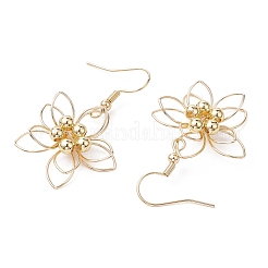 Латунь болтающийся серьги EJEW-JE05953