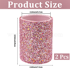 2 soporte de plástico para lápices de cejas con lentejuelas.&nbsp;AJEW-CL0005-54