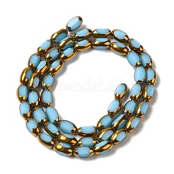 Стеклянные бусины с гальваническим покрытием  EGLA-P061-02A-10