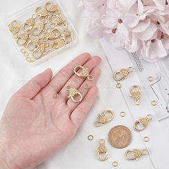 20 шт. застежки-клешни в форме сердца из сплава в тибетском стиле KK-BBC0001-07