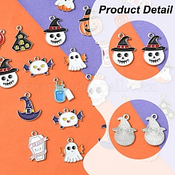 26шт 13 стиля хэллоуин тема сплава эмаль подвески&nbsp;ENAM-FS0002-08