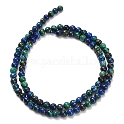 Натуральные нитки из бисера азурита G-Z110-C02-4mm