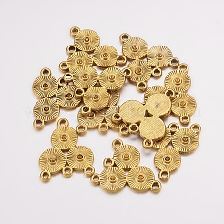 Legierung Rhinestone Connector  Fassungen mit Verbinder&nbsp;PALLOY-EA10684Y-AG-NF